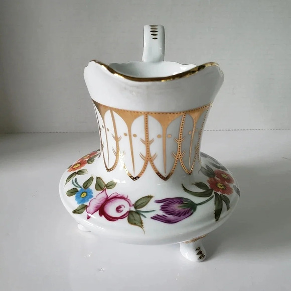 Vintage  Royal Danube Small Pitcher Floral with Gold Tim. - Picture 4 of 7